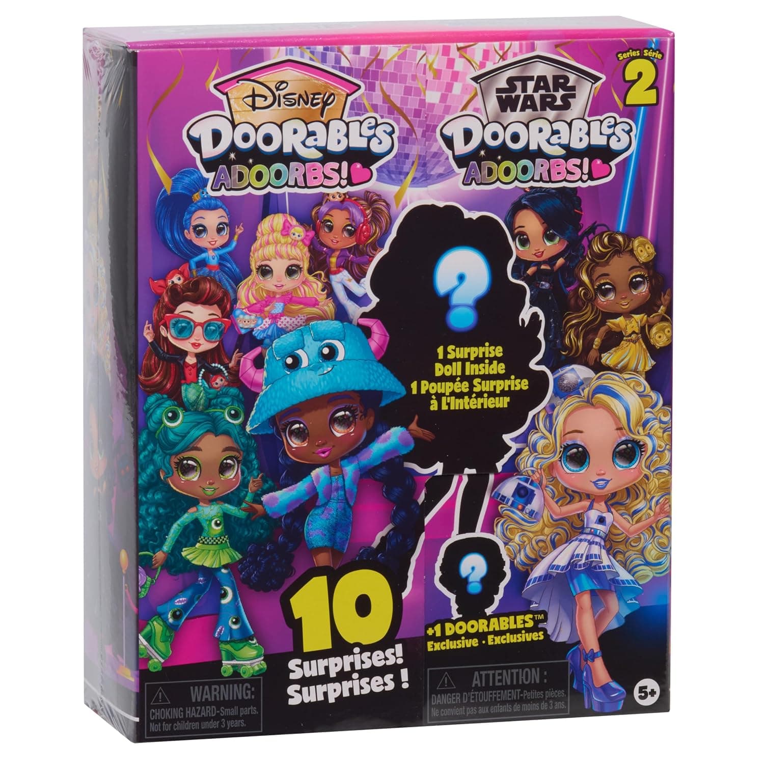 Disney Doorables Adoorbs Series 2 Collector's Dolls with Accessories, 14 cm, Fashion Doll, Toy from 5 Just Play | With Accessories, Blind Box Surprise, Rooted Hair, Articulated Fashion Figures, Ages 5 and Up