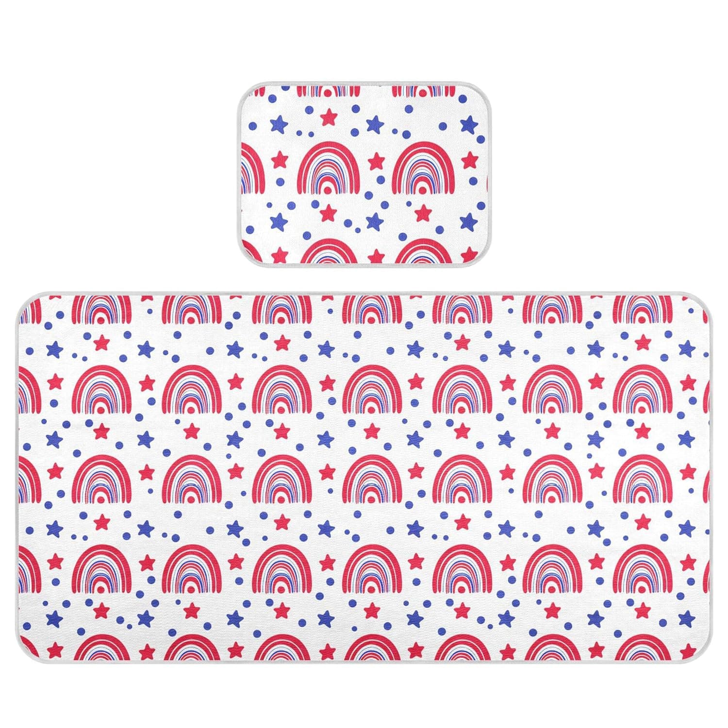Independence Day Rainbows Baby Cooling Mattress Pad, Soft & Breathable Cooling Mat Keep Baby Cool in Summer 28x52 in, Nursery Essential