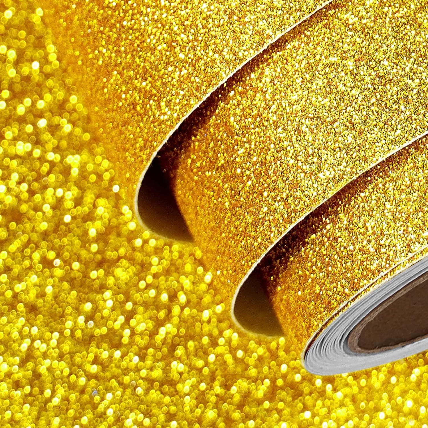 FunStick Gold Glitter Cardstock Paper 15.8"x78.8" Sparkly Self Adhesive Gold Glitter Paper for Crafts Cardstock Glitter Card Stock for Kids DIY Gift Wrapping Birthday Party Decoration Scrapbook Fabric