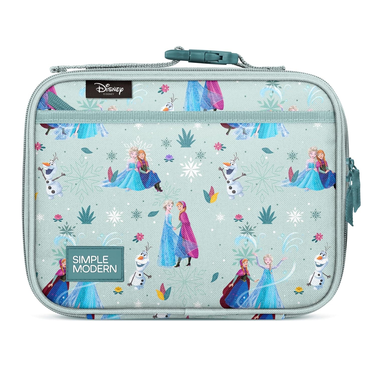 Simple Modern Disney Kids Lunch Box for School | Reusable Insulated Lunch Bag for Toddler, Girl, and Boy | Exterior & Interior Pockets | Hadley Collection | Frozen Swirls