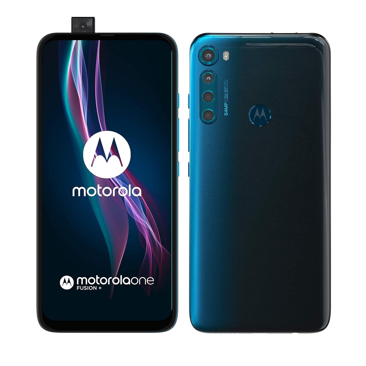 motorola 1 Fusion+ Dual-SIM 128GB ROM,6GB RAM, GSM, Factory Unlocked 4G Smart Phone (Blue) - International Version