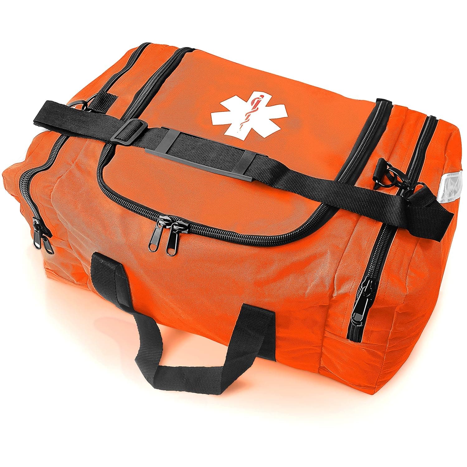 EMS XTRM Large EMT Bag - Spacious, Multi-Compartment Medical Bag, Empty First Aid Bag for EMS, Hospitals, and Rescue Teams, Durable and Water-Resistant, Orange, L, Emt