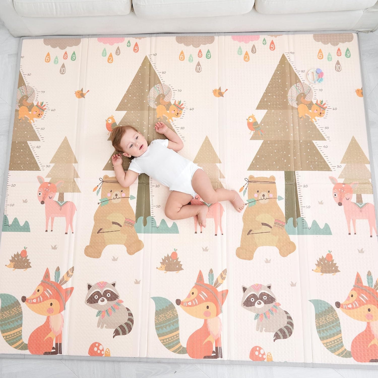 SUPERBE BEBE Children's Crawling Mat, Waterproof, Reversible and Foldable, CE Certified, Baby Mat, Ideal for Children's or Girl's Room, Large Format Gift Baby