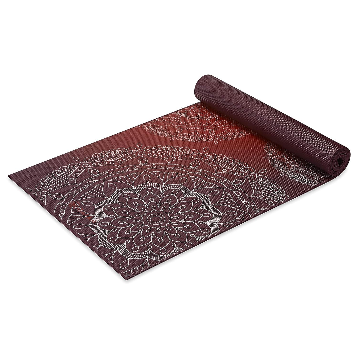 Gaiam Yoga Mat - Premium 6mm Print Extra Thick Non Slip Exercise & Fitness Mat for All Types of Yoga, Pilates & Floor Workouts (68"L x 24"W x 6mm Thick)
