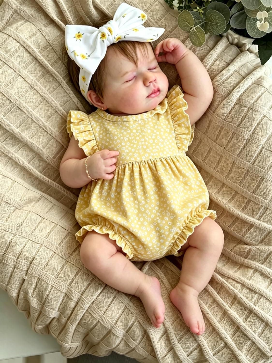 Anano 20 Inch Silicone Dolls Full Body, Babies Reborn Body Vinyl, Reborn Full Silicone, Realistic Silicone Baby Girl with Accessories (Contemporary)