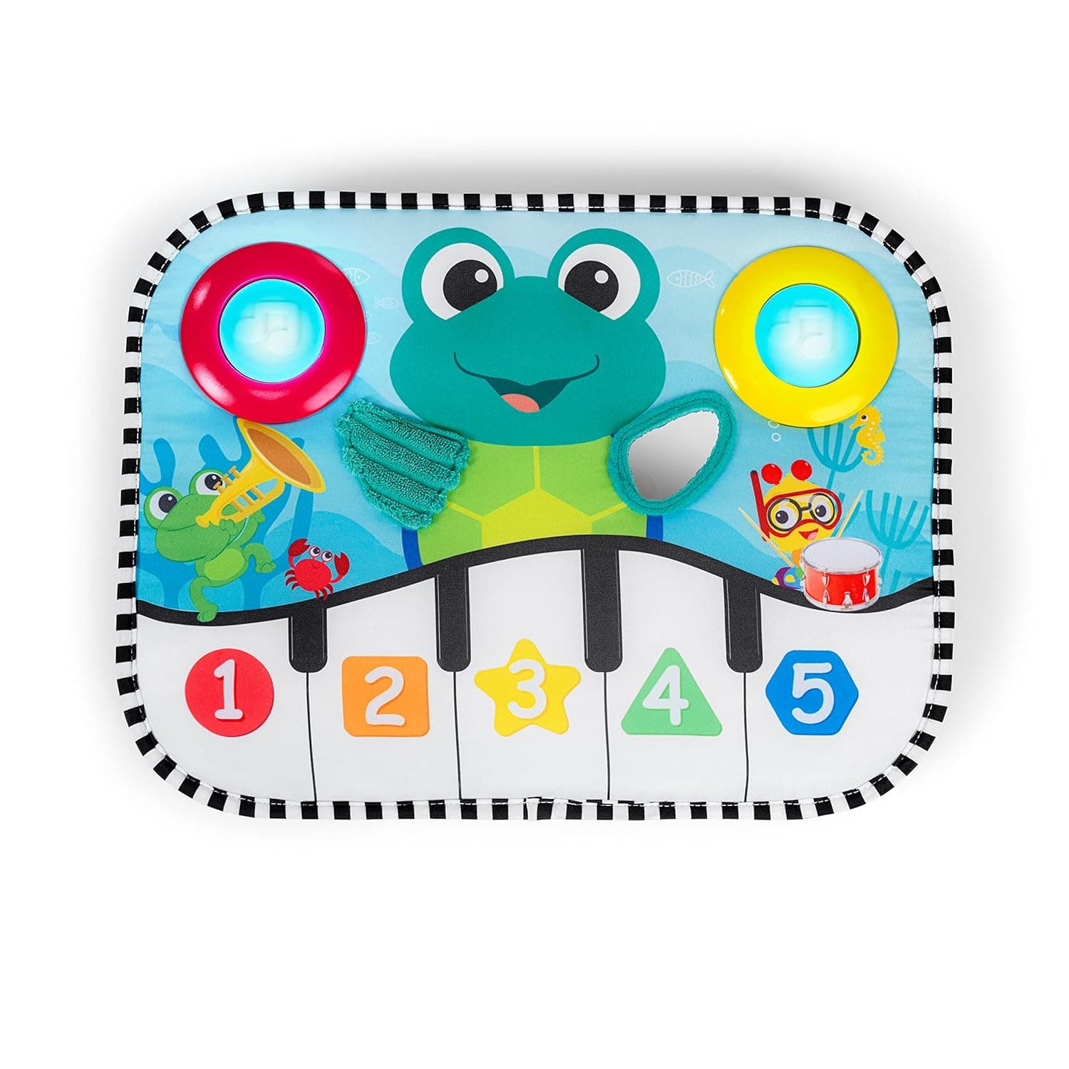 Baby Einstein Ocean Explorers Neptune's Kick and Explore Musical Kick Pad and Crib Toy for 0 Months and Up
