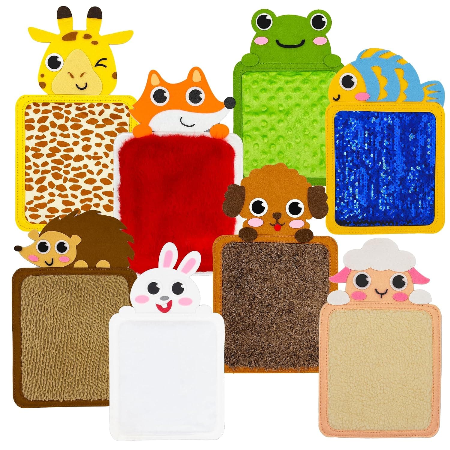 Sensory Zoo Buddies: 8-Pack Large Sensory Mats for Autistic Children | Sensory Toys for Kids with Autism | Sensory Toys for Autistic Children | Toys for Autistic Kids Ages 3-5