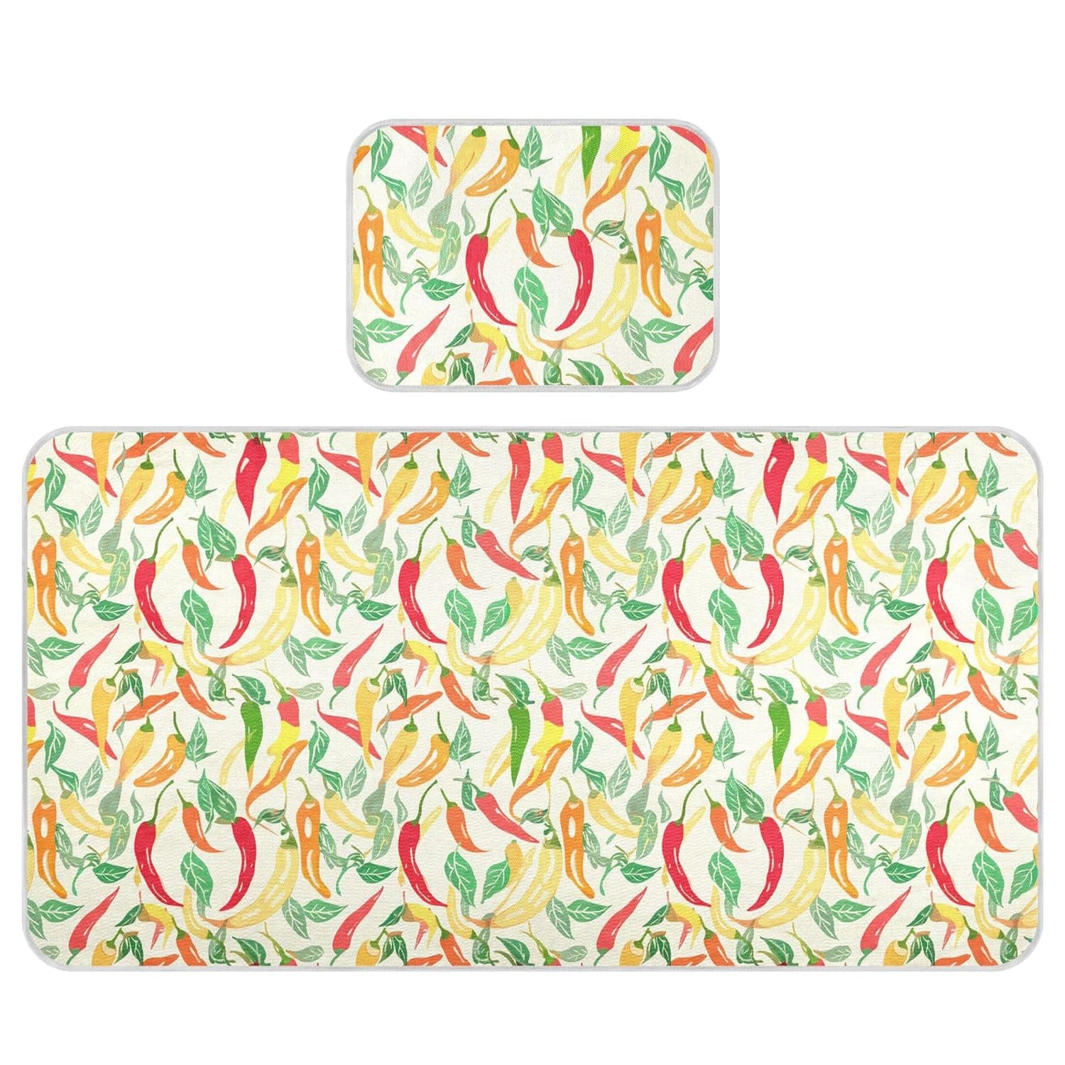 Colorful Chili Peppers Baby Cooling Mattress Pad, Soft & Breathable Cooling Mat Keep Baby Cool in Summer 28x52 in, Nursery Essential