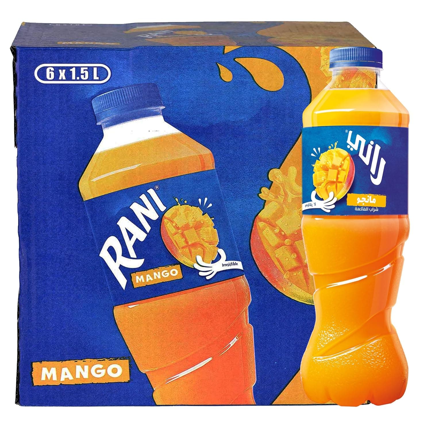 Rani Non Float Mango, Fruit Drink, PET bottle, 1.4 l - Pack of 6