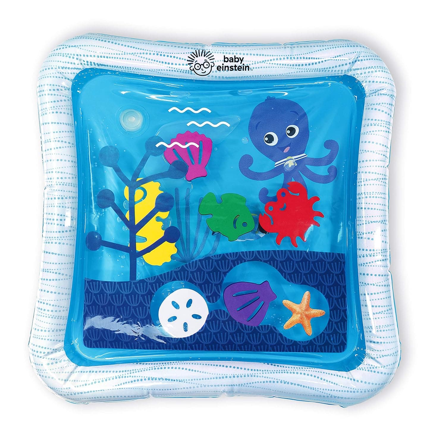 Baby Einstein Tummy Time Water Play Mat, Activity Center & Sensory Toy for Babies - Opus’S Ocean of Discovery, Newborn and Up, Black (1 per Pack)