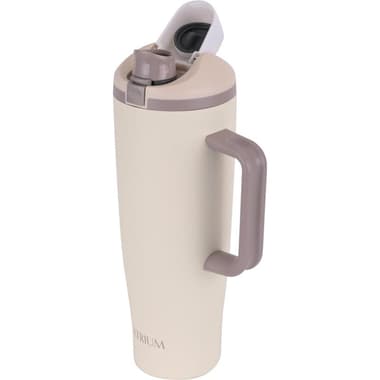 Atrium Tumbler
Stainless Steel Water Bottle with Straw and Side Handle, Cold, 1200.00 ml ( 2.11 pt ), Light Beige