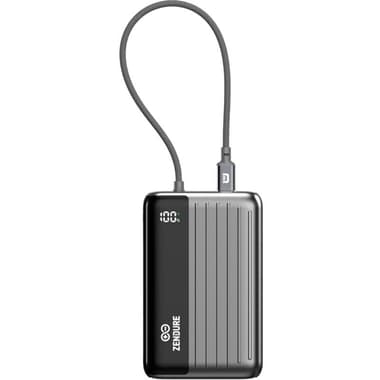 زندور سوبرميني هايبريد واط 45 مللي أمبير
20000 بنك طاقة مدمج بسعة PD, مع كابل USB-C مدمج وذكي, شحن سريع بتقنية (بي دي ), أحادي USB-C, 10000 مللي امبير, رمادي