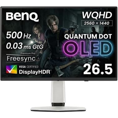 بينكيو اي اكس 2710 زد 26.5"
شاشة ألعاب, أوليد, 2K, 500 هرتز, 0.03 مللي ثانية (جي تي جي), أبيض/أسود