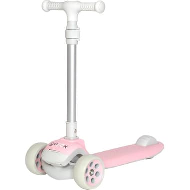 Gorox 3-Wheel Kick Scooter
Kinetic Flashing Wheels, 4.5" Front and 3" Rear, Pink/Grey