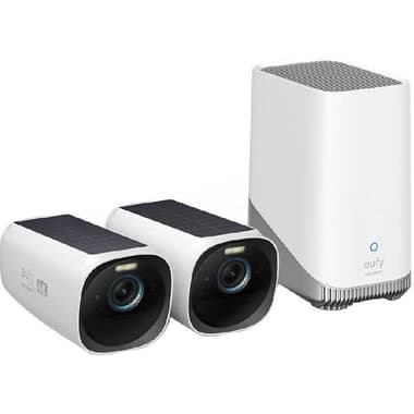 Eufy eufyCam S330 (3) Wire-Free Security Camera with 4K Ultra HD
Solar Powered Outdoor, Wi-Fi, Works with Amazon Alexa/Google Assistant, White