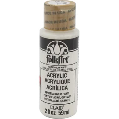Plaid FolkArt Acrylic Paint
Titanium White, 2.00 oz ( 56.83 ml ),