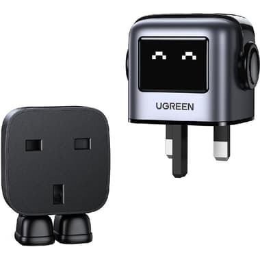 Ugreen Nexode RG 3-Port 65W GaN Fast Charger
USB PD (Power Delivery), 65 Watts, 3 USB (2X USB-C/1X USB), Grey