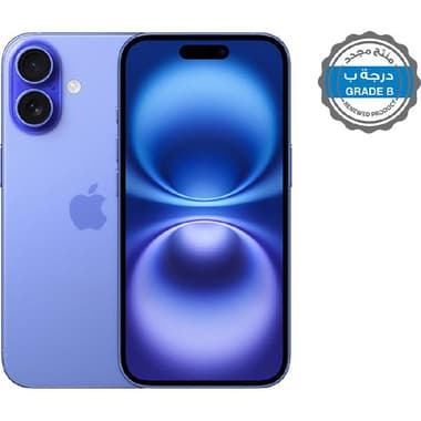 Renewed Grade B Apple iPhone 16
256 GB, Ultramarine, 5G