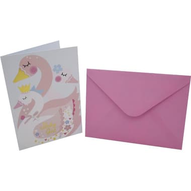 Designer Greetings Card & Envelope
"Baby Girl", Assorted Color