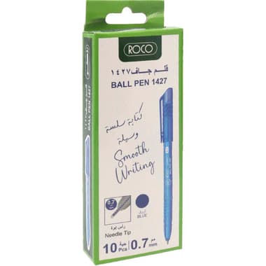 Roco 1427 Dry Ink Pen
Blue Ink Color, 0.7 mm, Ballpoint, 10 Pens