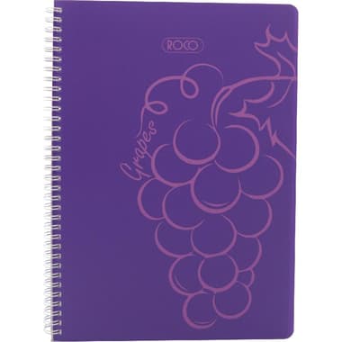 Roco Notebook
Grapes Scent, A4, 80 Sheets, Single Ruled (Arabic), Purple