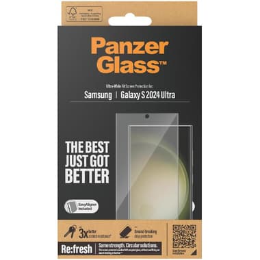 PanzerGlass Ultra-Wide Fit Smartphone Screen Protector
Tempered Glass, for Samsung Galaxy S24 Ultra