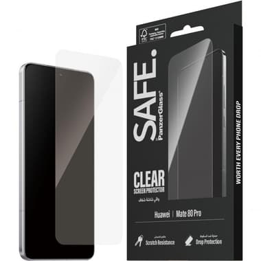 PanzerGlass SAFE Case Friendly Smartphone Screen Protector
for Huawei Mate 80 Pro, Tempered Glass, Edge-to-Edge, Black