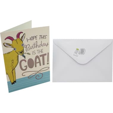 Designer Greetings Card & Envelope
"Hope This Birthday is The Goat", Assorted Color