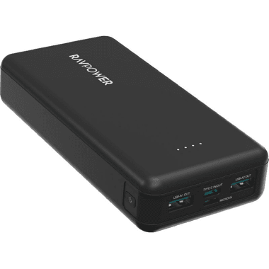 RAVPower PD Pioneer 15W 4-Port Power Bank
Fast Battery Charging, 20000 mAh, 4 USB, Black