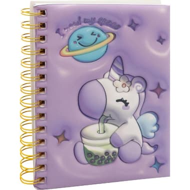 Roco Notebook
Unicorn, 13 X 18.5 cm, 96 Sheets, Single Ruled (Colored Pages), Purple