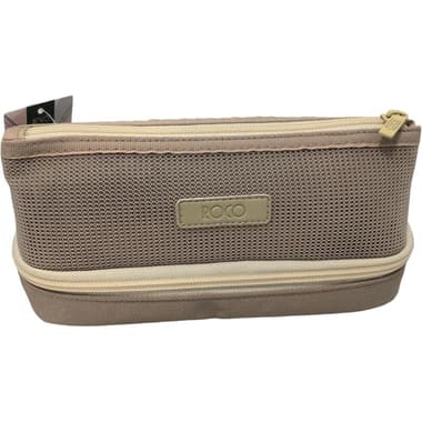 Roco Soft Pencil Case
Plain Color with Printed Logo, Bottom Compartment, Yellowish Brown
