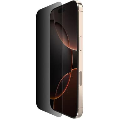 Belkin ScreenForce InvisiGlass Treated Smartphone Screen Protector
for iPhone 17/iPhone 16 Pro, 2-way Privacy (30 Degrees)