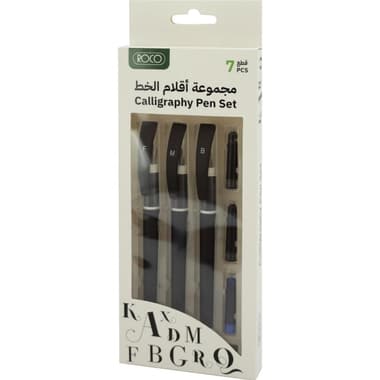Roco Calligraphy/Lettering Set
English, Fine, Medium and Broad, Black;Blue;Red