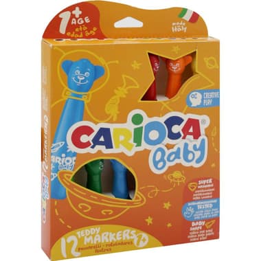Carioca Teddy Felt-tip Marker
Assorted Color, 12 Pieces