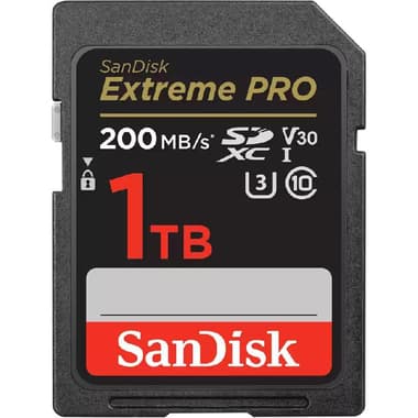 SanDisk Extreme Pro SD UHS I SD Card
1 TB