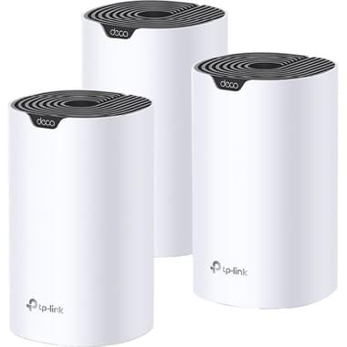 TP-Link Deco S7 (3-pack) Whole Home Mesh Wi-Fi
up to 1900 Mbps, up to 100 Devices, Dual Band (2.4 GHz/5 GHz), Wireless AC (802.11ac), 3 Port (LAN/WAN Auto Adapter), White