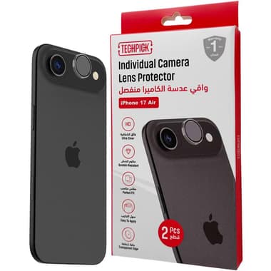 Techpick Camera Lens Protector (Individual Ring) Smartphone Camera Accessory
for iPhone Air, Clear