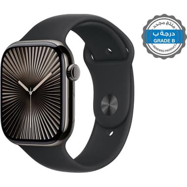 Renewed Grade B Apple Watch Series 10 46
GPS + Cellular, eSIM Supported, Slate Titanium Case/Black Sport Band - M/L