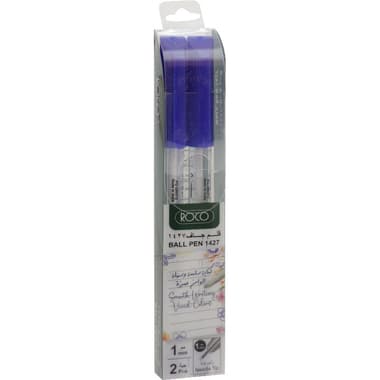 Roco 1427 Dry Ink Pen
Blue Ink Color, 1 mm, Ballpoint, 2 Pens