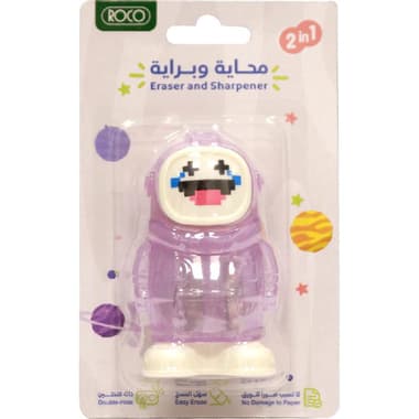 Roco Rubber Eraser
Astronaut Design with Double Hole Sharpener, Violet