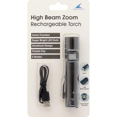 Royal Falcon Flashlight
Cree T6, USB Powered, Black