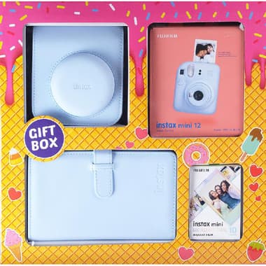 Fuji Instax mini 12 Instant Film Camera Bundle Kit
Pastel Blue