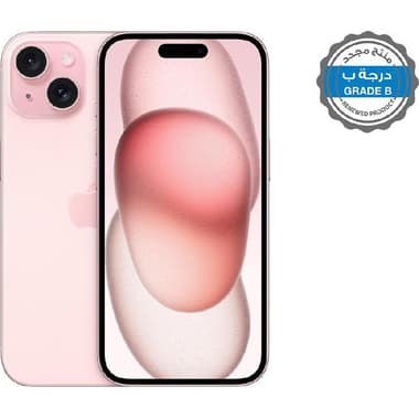 منتج مجدد درجة ب ابل آيفون 15
128 جيجابايت, وردي, الجيل الخامس