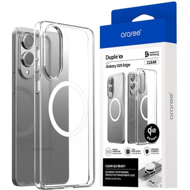 اراري دابل ام
غطاء خلفي للهاتف الذكي مع ماغ سيف, متوافق مع سامسونج جالكسي أس 25 ايدج, شفاف