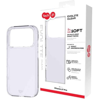 Tech21 EvoLite Back Cover Mobile Case
for iPhone 17 Pro, Clear