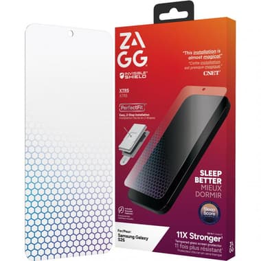 زاج انفيزبل شيلد زجاج XTR5 واقي شاشة للهاتف الذكي
لجهاز Samsung Galaxy S26, مصنوع من الزجاج المعاد تدويره