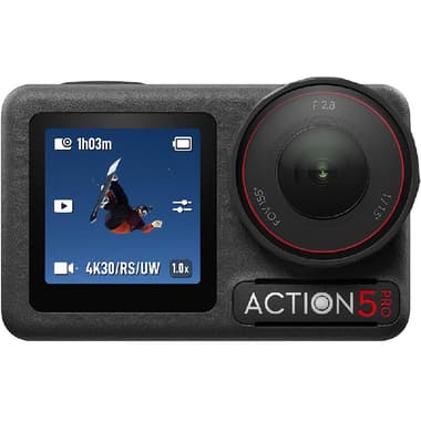 DJI Action 5 Pro Adventure Action Cam
4K 3840 X 2880p, Black