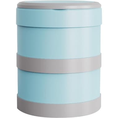 Lunch Box
Round - Double Layer with Adjustable Handle, Ice Blue