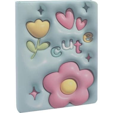 Roco Notebook
Flower with word "Cute", 13 X 18.5 cm, 96 Sheets, Single Ruled (Colored Pages), Light Green
