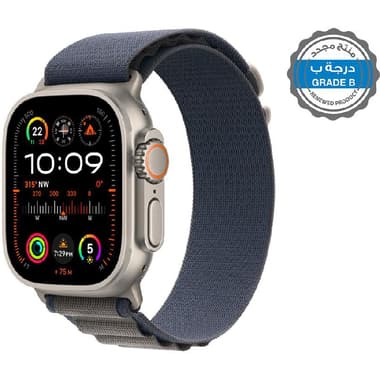 Renewed Grade B Apple Watch Ultra 2
GPS + Cellular, eSIM Supported, Natural Titanium Case/Blue Alpine Loop - Medium